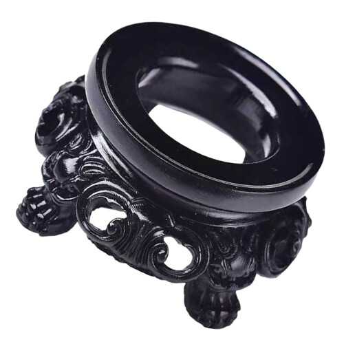 MUSEYA Black Ball Display Stand Simple Design 1 Piece 2