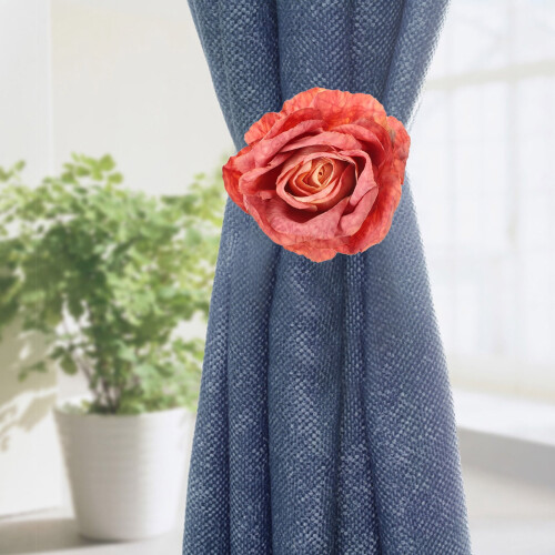 Curtain Binding Strap Pink Cloth 2 pcs 8.65 x 3.14 x 2.95 in 1
