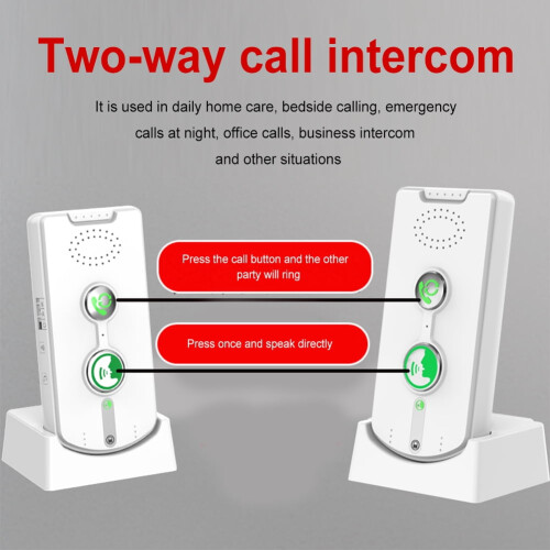 Wireless Intercom 2-Way 500m White 2