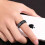 Carbon Fiber Spinner Ring 8mm Black Blue Silver Stainless 5