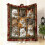 Bohemian Cat Pattern Throw Blanket Soft Warm 1