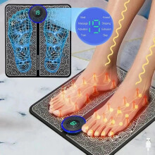 EMS Foot Massager Mat Electric Pad Blood Muscle Circulation Relief Pain LED USB