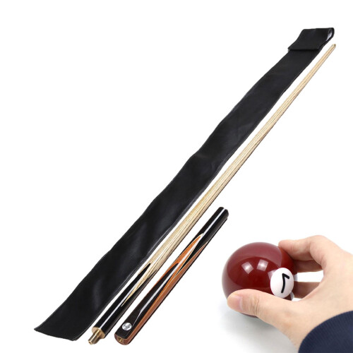 Billiard Stick Bag PU Leather 3-4 Cue Storage with 1