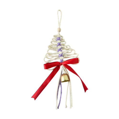 Knitted Christmas Tree Ornament White 30x11cm 1