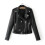 Women's Plus Size Black Zip-Up Jacket with Notched Lapel L 3