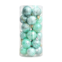 Christmas Ornaments Plastic Balls 24pcs Red Green White
