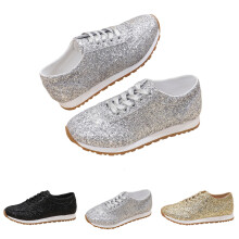 Scarpe da ginnastica sportive da donna con glitter, traspiranti e leggere