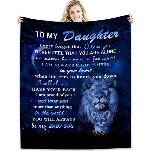 Geschenkdecke für die Tochter von Mama oder Papa, 150 x 200 cm