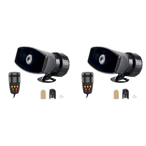 Alarm Horn Siren PA Speaker System 12V 2-Pack