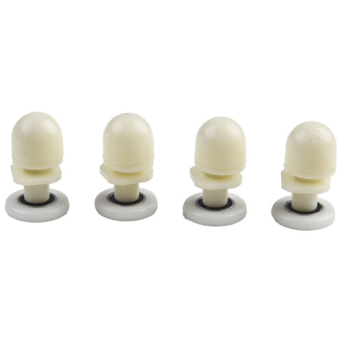 Roulettes pour porte de douche simple, lot de 4