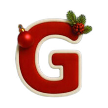 Ornement de Noël personnalisé avec pendentif lettre en acrylique
