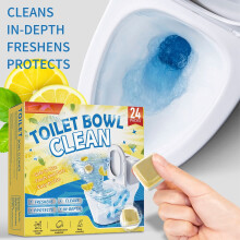 Comprimés effervescents nettoyants pour cuvette de toilettes avec javel (paquet de 6)