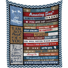 Coperta regalo per figlio, 60x50 pollici, ideale per compleanno e Natale.
