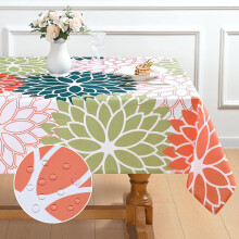 Nappe Dahlia Pinnata à motif floral imperméable 140 x 140 cm