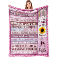 Coperta per il 21 compleanno per lei, 50x60 pollici