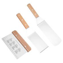 Pelles à steak argentées pour la cuisine et la pâtisserie (lot de 3)