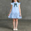 Robe pour fille à manches courtes, boutonnée, col cranté, décontractée 1