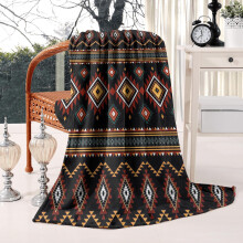 Plaid matelassé en flanelle style bohème 127 x 152 cm