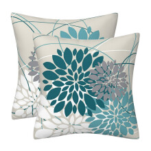 Floral Linen Throw Pillow Cover Set of 2