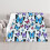 Coperta in flanella con farfalle blu e rosa, 80x60 pollici 1