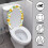 Couvercle de WC blanc tournesol, taille universelle élastique 3