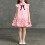 Robe pour fille à manches courtes, boutonnée, col cranté, décontractée 1