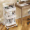 3-Tier Black Metal Utility Cart with Locking Wheels 8