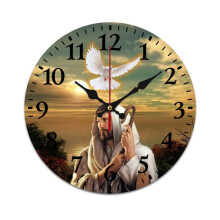 Horloge murale rétro colombe de la paix, à piles, 30 cm (12 pouces)