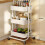 3-Tier Black Metal Utility Cart with Locking Wheels 7