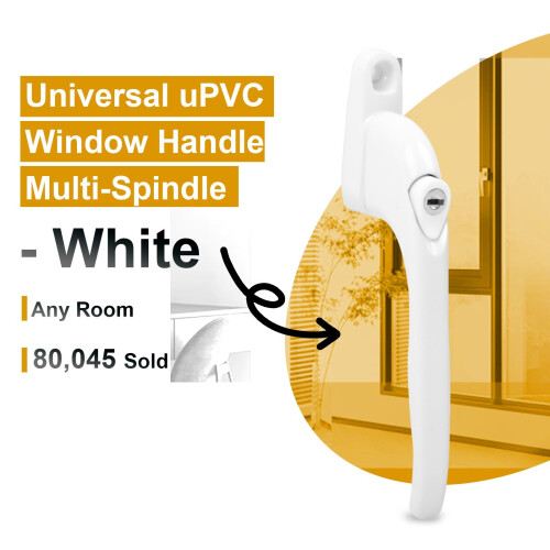 UPVC Window Handle Universal Espag Key Locking For Double Glazing- White UK