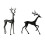 Leutsin Reindeer Christmas Decor Black Modern Deer Statue 3