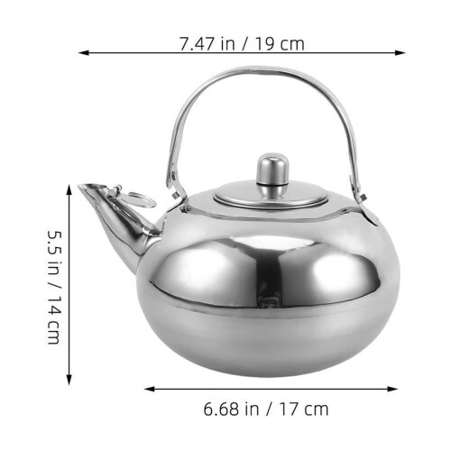 OUNONA Stainless Steel Tea Kettle with Strainer 1 Set 1