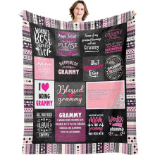 Grammy deken cadeau 50x60 inch plaid