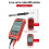 FS2202 Auto Range Multimeter 9999 Counts TRMS AC  Voltmeter Amp NCV Resistance Capacitance Transistor Tester Red 10