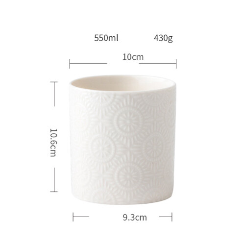Ceramic Relief Storage Jar Kitchen Organizer 1 piece 2