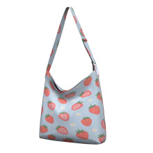Sac à main fraise en toile, cabas bandoulière, sac pour téléphone