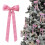 Velvet Christmas Bows Red Pink Polyester Tree Ornaments 1