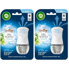 2x Air Wick Plug In Air Freshener Kit Essential Oil Diffuser Linen in the Air