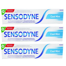 3x Sensodyne Original Fluoride Cool Mint - Daily Care Toothpaste 75ml