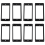 Flat Humbucker Pickup Mounting Ring Frame ABS 8 pcs 1