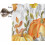 Gyllene orangea höstgardiner för kök med stångficka, 86 cm 5
