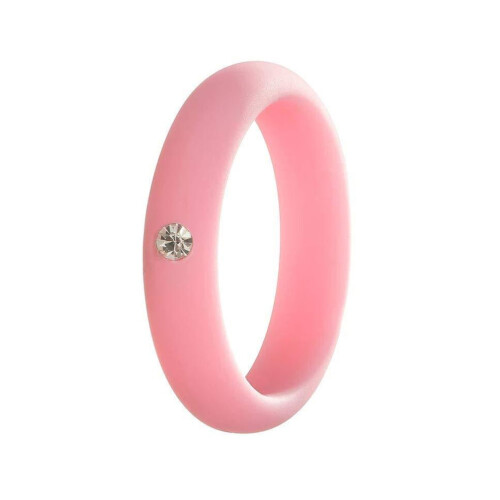 Women's Wide Silicone Wedding Rings with Wave Pattern 1