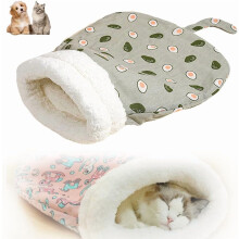 Lit douillet pour chats et chiens, sac de couchage portable et chaud