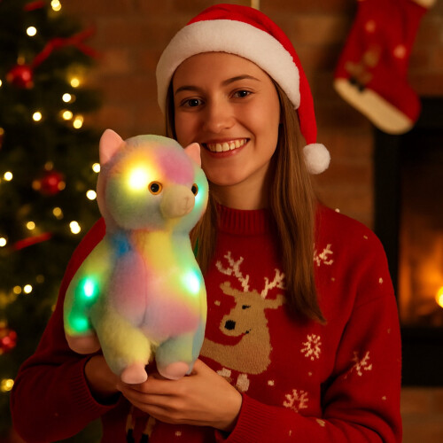 Color-Changing Glow Alpaca Rabbit Plush LED Night Light