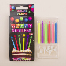 Colored Flame Birthday Candles for Party Cake