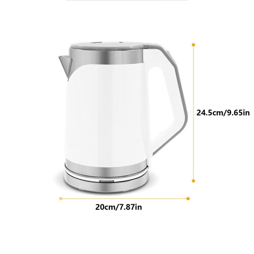 Electric Kettle Stainless Steel 2L Double Wall Auto Shut Off 1