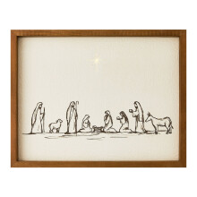 Weihnachtsmotiv mit Stern von Bethlehem, 14 x 11 Zoll