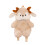 Christmas Elk Plush Pillow Beige 15.7 Inch 3
