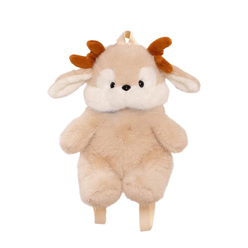 Christmas Elk Plush Pillow Beige 15.7 Inch 2