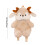 Christmas Elk Plush Pillow Beige 15.7 Inch 4